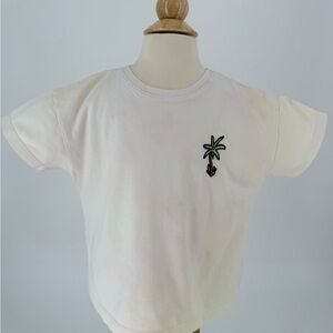 Zara Toddler Girls Tie-Dye T-Shirt 2–3 Years Palm Tree Embroidered Tee Casual